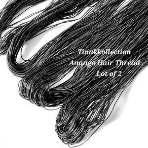 Black Anango Hair Thread-  Fil Anango- Irun Kiko Lot of 2